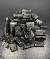Black Tourmaline Rough Crystal Lot from Skardu, Pakistan – 293 g