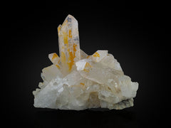 Iron Coated Quartz Cluster on Matrix from Pakistan