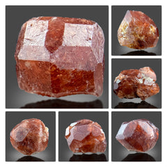 Spessartine Garnet Crystals Lot from Skardu Pakistan – 6 Pieces
