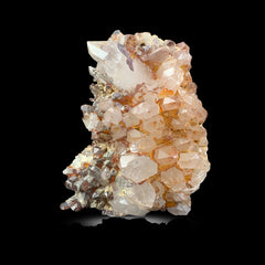 Iron Coated Quartz Cluster on Matrix from Pakistan