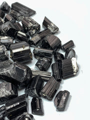 Black Tourmaline Rough Crystals from Pakistan – 133 g Mineral Lot