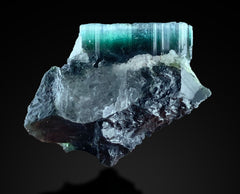 Blue Cap Tourmaline Crystals from Afghanistan – 9 Piece Crystal Lot