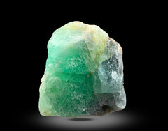 Etched Green Fluorite Crystals with Schorl Lot from Skardu