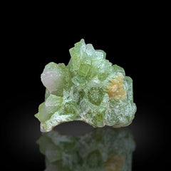 Green Tourmaline on Quartz Matrix Afghanistan