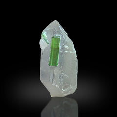 Green Tourmaline on Quartz Matrix Afghanistan