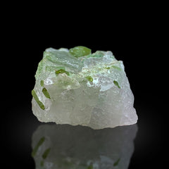 Green Tourmaline on Quartz Matrix Afghanistan