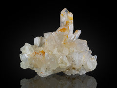 Iron Coated Quartz Cluster on Matrix from Pakistan