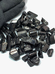 Black Tourmaline Rough Crystals from Pakistan – 133 g Mineral Lot
