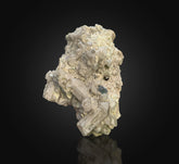 Blue Fluorite combined with Quartz Cluster on Matrix from Afghanistan
