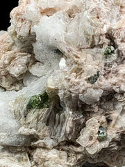 Green Tourmaline with Quartz and Lepidolite Mica from Afghanistan – 74 g