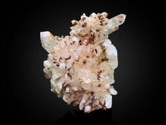 Iron Coated Quartz Cluster on Matrix from Pakistan