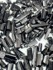 Black Tourmaline Crystals from Afghanistan – 260 g Mineral Lot