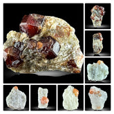Spessartine Garnet Specimen Lot from Skardu, Pakistan – 48 g | Lot of 8
