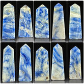 Sodalite Towers Lot from Afghanistan – 200 g | Lot of 10