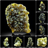 Magnetite Vesuvianite Epidote Green Tourmaline Andradite Garnet Lot – 19 g | 8 Specimens