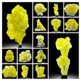 Yellow Brucite Crystals Lot from Baluchistan, Pakistan – 207 g | Lot of 16