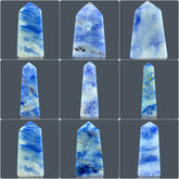 Sodalite Towers Lot from Afghanistan – 129 g | Lot of 9