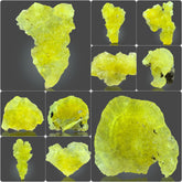 Yellow Brucite Crystals Lot from Baluchistan, Pakistan – 84 g | Lot of 10