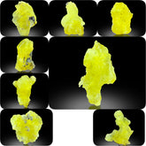 Yellow Brucite Crystals Lot from Baluchistan, Pakistan – 33 g | Lot of 8