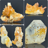 Iron Coated Quartz Lot from Pakistan – 735 g | 5 Mineral Specimens