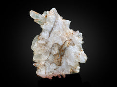 Iron Coated Quartz Cluster on Matrix from Pakistan