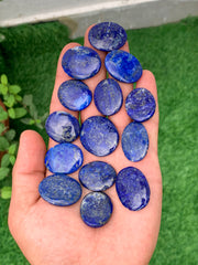 Lapis Lazuli Cabs from Afghanistan – 7 g Blue Cabochon Lot