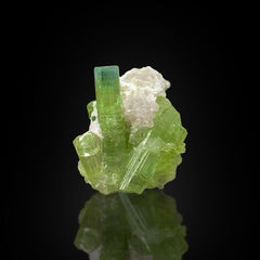 Green Tourmaline with Quartz Specimen Lot from Afghanistan – 42 g | 13 Pieces