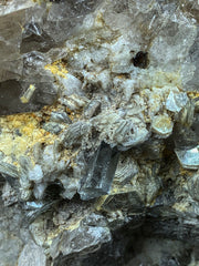 Smoky Quartz Crystals with Aquamarine on Matrix from Skardu, Pakistan