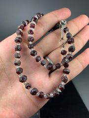 Red Garnet and Diamond Quartz Locket Jewelry from Pakistan