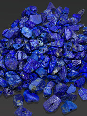 Drilled Lapis Lazuli Rough from Afghanistan – 250 g Jewelry Making Lot