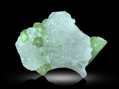 Green Tourmaline with Quartz Lot from Afghanistan – 100 g | Lot of 9