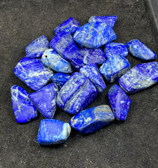 Drilled Lapis Lazuli Beads from Afghanistan – Blue Nuggets with Pyrite 463 g