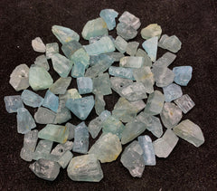 Drilled Aquamarine Rough Crystals from Afghanistan – 140 g Mineral Lot