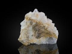 Iron Coated Quartz Cluster on Matrix from Pakistan