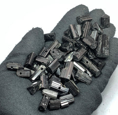 Drilled Black Tourmaline Crystals from Pakistan – 270 g Mineral Lot