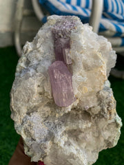 Kunzite combined with Quartz from Afghanistan