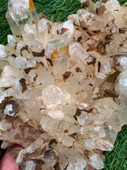 Iron Coated Quartz Cluster on Matrix from Pakistan