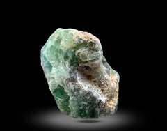 Etched Green Fluorite Crystals with Schorl Lot from Skardu