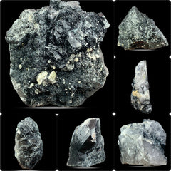 Black Rutile Quartz Crystals from Zagi Mountain, Pakistan