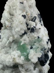 Schorl Tourmaline with Fluorite on Feldspar Matrix from Skardu, Pakistan – 978 g