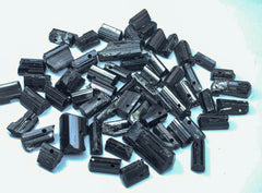 Drilled Black Tourmaline Crystals from Pakistan – 270 g Mineral Lot