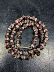 Red Garnet and Diamond Quartz Locket Jewelry from Pakistan