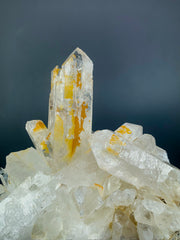 Iron Coated Quartz Cluster on Matrix from Pakistan