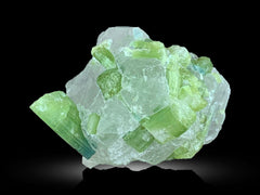 Green Tourmaline with Quartz Lot from Afghanistan – 100 g | Lot of 9