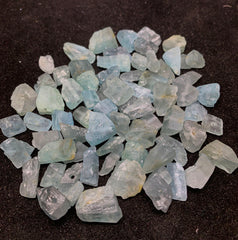 Drilled Aquamarine Rough Crystals from Afghanistan – 140 g Mineral Lot