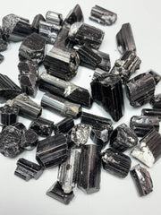 Black Tourmaline Rough Crystals from Pakistan – 133 g Mineral Lot