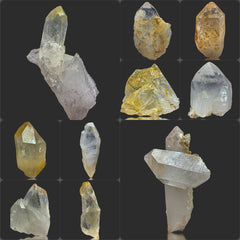 Iron Coated Quartz Crystals Lot from Pakistan