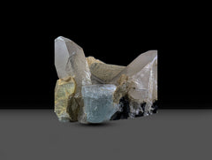 Aquamarine combined with Quartz and Muscovite Mica, Lot of 2