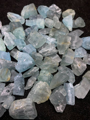 Drilled Aquamarine Rough Crystals from Afghanistan – 140 g Mineral Lot