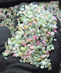 Pink & Green Tourmaline Rough Lot from Afghanistan – 448 g Mineral Lot